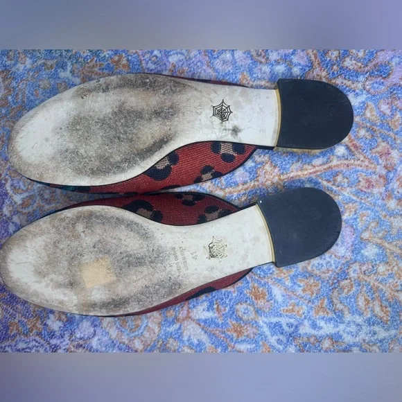 Charlotte Olympia Green and Red Animal Print Mules - Picture 8 of 8